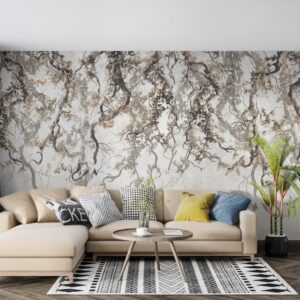 Tapeta winylowa na flizelinie premium TREES Botanical Elegance Gold